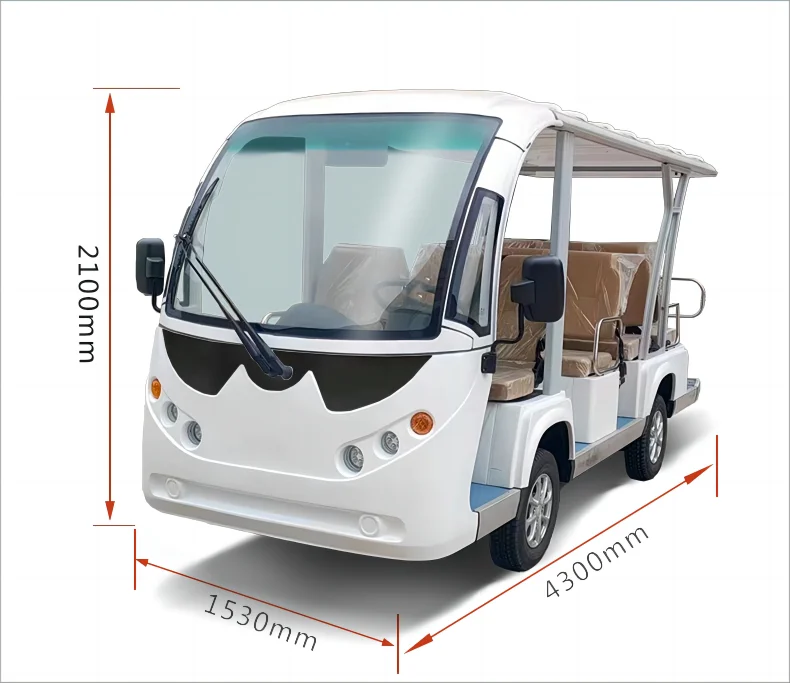 11-Seat 4-Wheeled Electric Sightseeing Bus for Scenic Spots and Tours