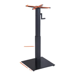 Metal Wrought Iron Coffee Table Base with Hand Crank Adjustable Height System