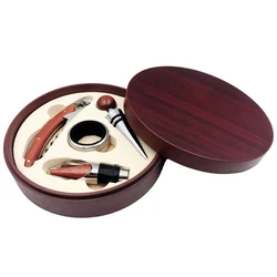 Excellent Cheerfast Wholesale wood case Wine Gift Set 4 Piece Accessories