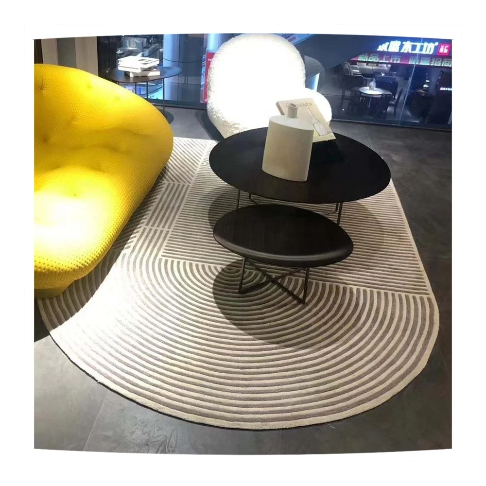 Nordic Style Design Soft Newzealand 3D Wool Carpet and Area Rug for Living Room