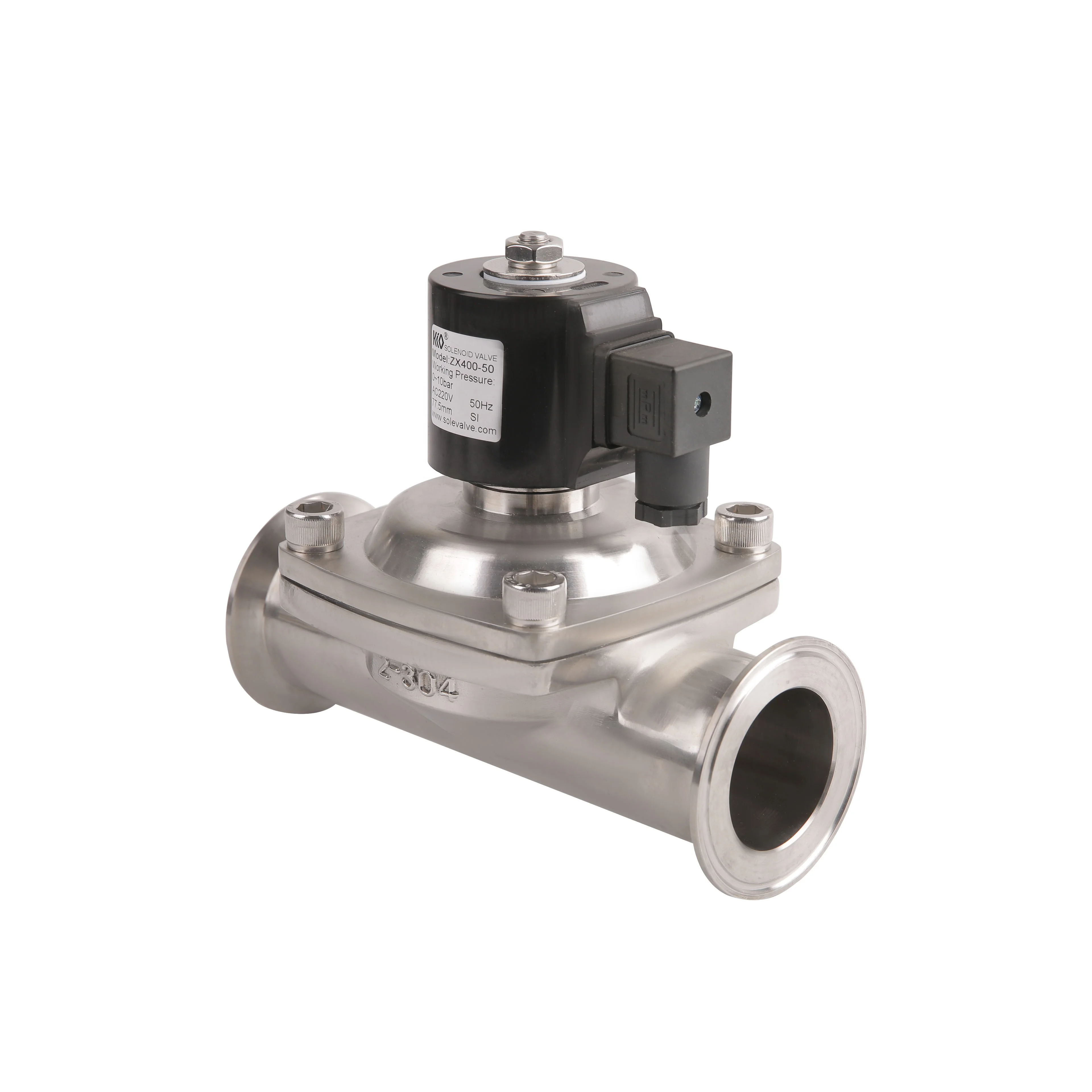 KIO solenoid valve normally open sanitary food grade clamp type SS304 solenoid valve