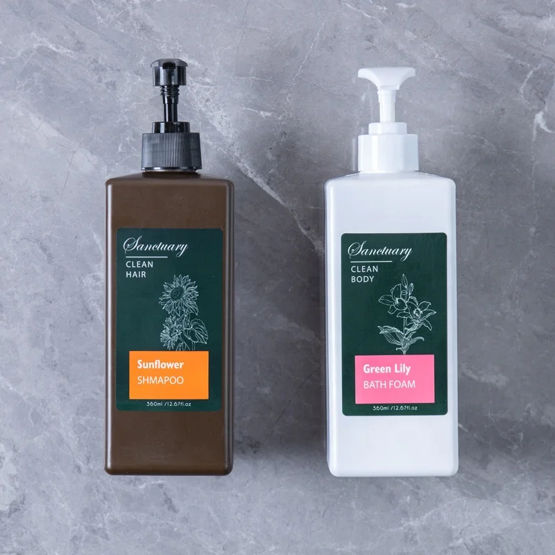 Premium Thick Soap Pump Bottles Plastic Hand Soap Dispenser with Rust Proof Pump and Waterproof Labels for Bathroom, Kitchen