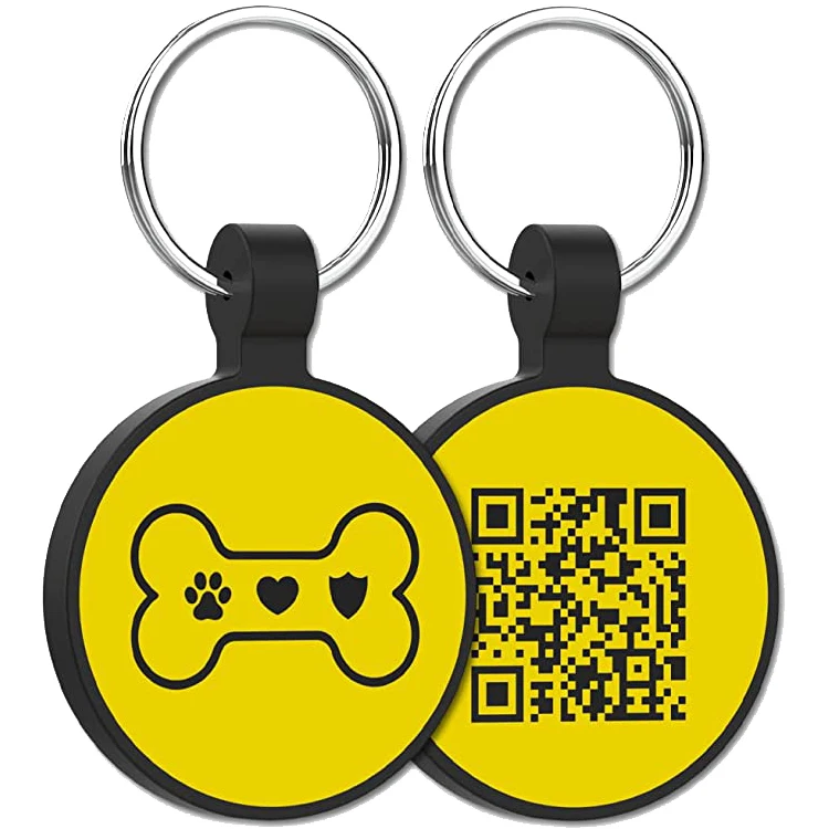 Идентификационная бирка для собаки с гравировкой на заказ Qr-код идентификационная питомца силиконовой бесшумная Бесшумная