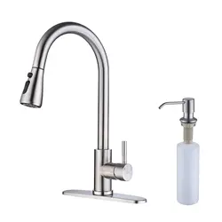 Touchless Kitchen Faucet with Pull Down Sprayer, Motion Sensor Kitchen Faucet with Kitchen Soap Dispenser, Single Kitchen Faucet
