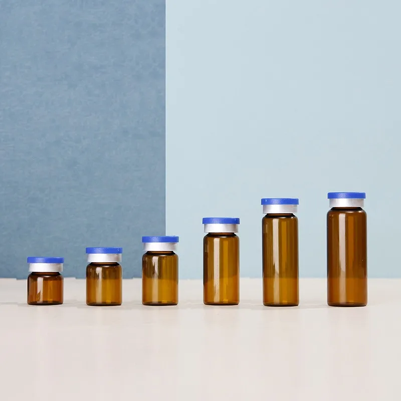 2ml-30ml penicillin bottle Medical glass bottle Injection Vials for Antibiotics small glass vial 3ml 5ml Moulded glass bottle