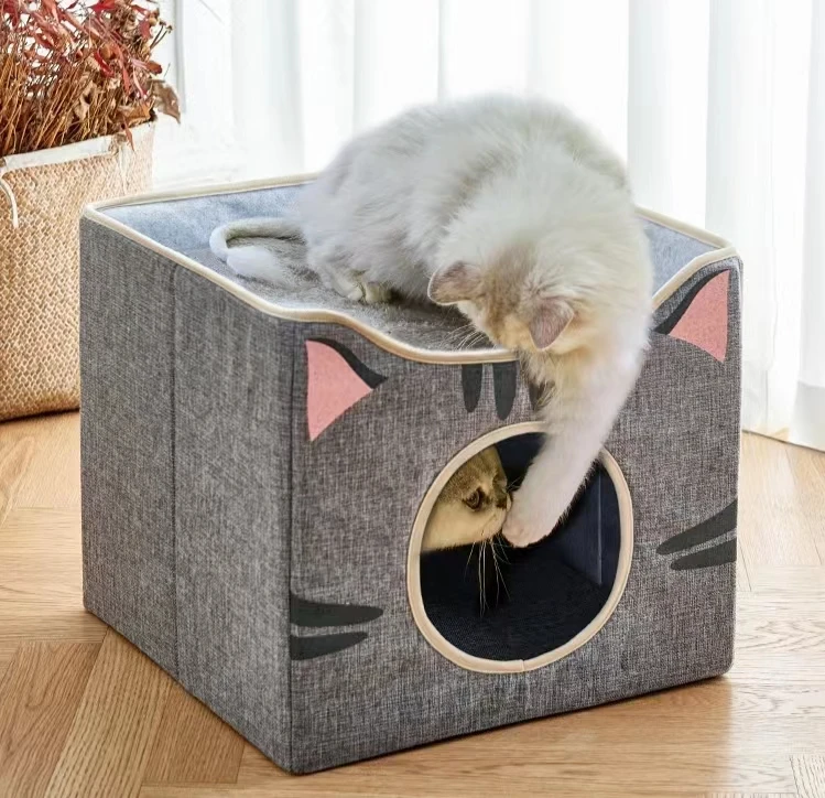 new fashion all- purpose Foldable stereoscopic indoor  cat house cardboard cat house cat bed