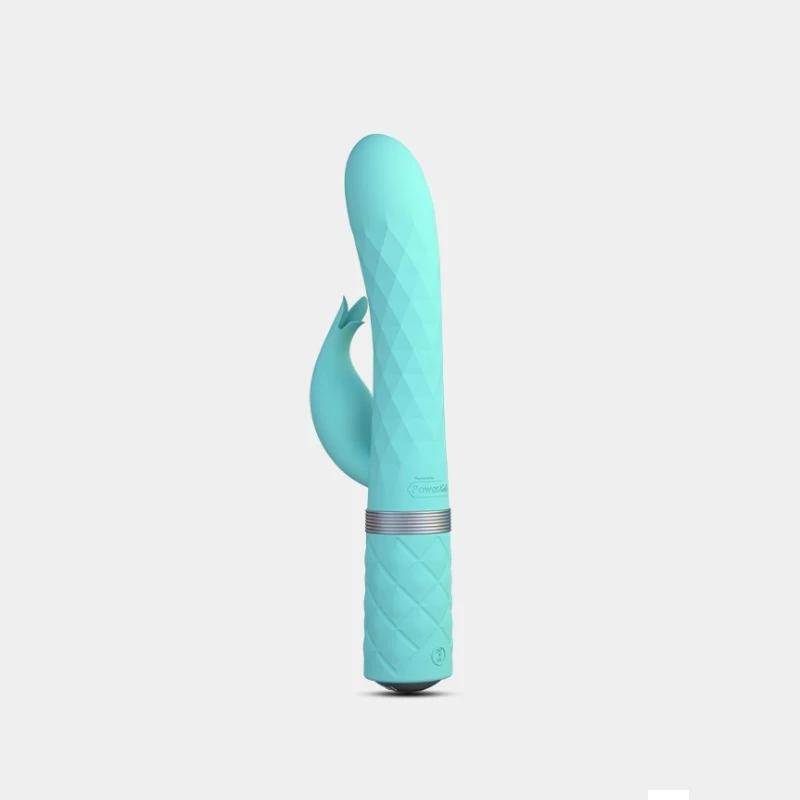 Canada Luxury Pillow Talk BMS Lively Tarzan Dual Motor Massager(Teal) Sex Toys Vibrator With Unique Rotating Shaft