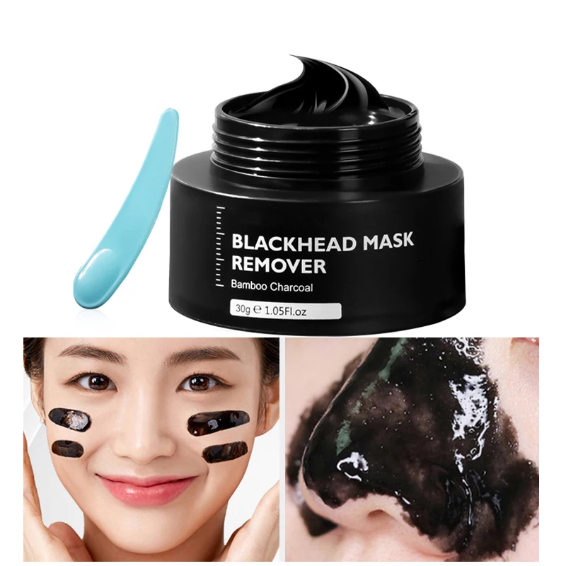 Private Label Blackhead Removal Mask Charcoal Facemask Peel Off Bamboo Facial Face Black Mask