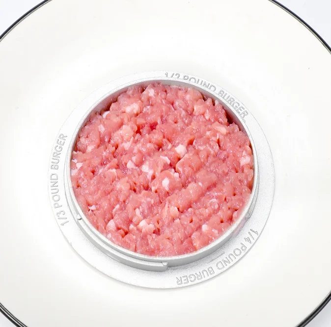 Custom Cheap Non-Stick Wholesale Price Aluminum Hamburger Patty Maker For Stuffed Burgers