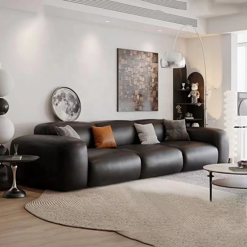 Italian leather sofas sectional button tufted style 7 10 seater luxury modern L shape couch sofa living room furniture