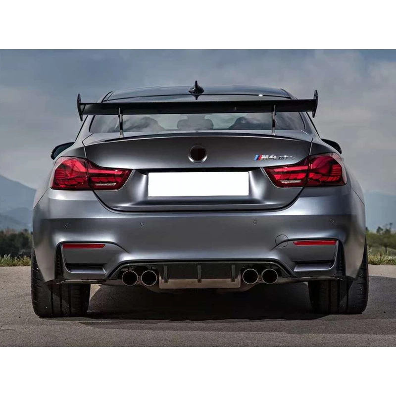 M3 M4 M5 M6 Vorstiner style Racing Track GT ABS Matte Black Rear Trunk Wing Lip for BMW 2014 UP F80 M3 F82 F83 M4 Spoiler