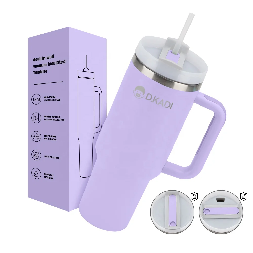 40oz New design mugs double wall stainless steel tumbler steel vacuum insulated Beer tumbler with handle and straw
