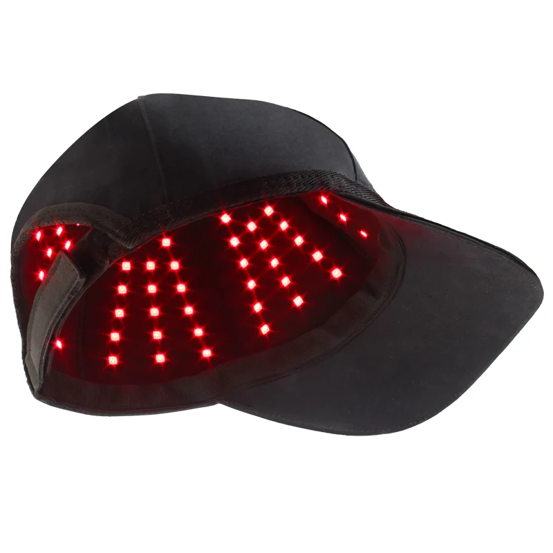 Dropshipping 330pcs led light therapy hat 660nm 850nm adjustable zipper red light therapy cap