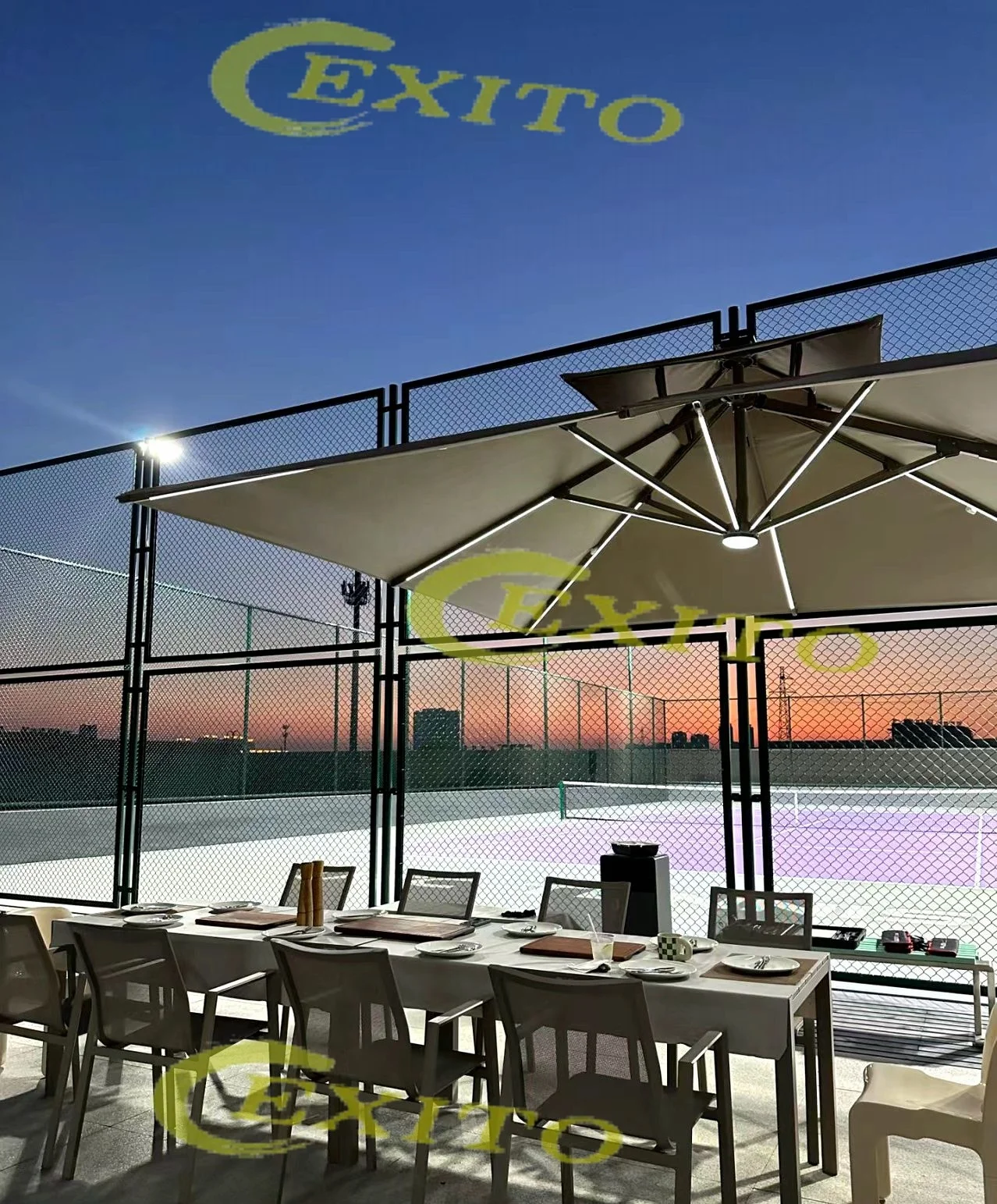 EXITO  Factory Supply Paddle Fields Indoor Padel Courts panoramic Padel Tennis Court