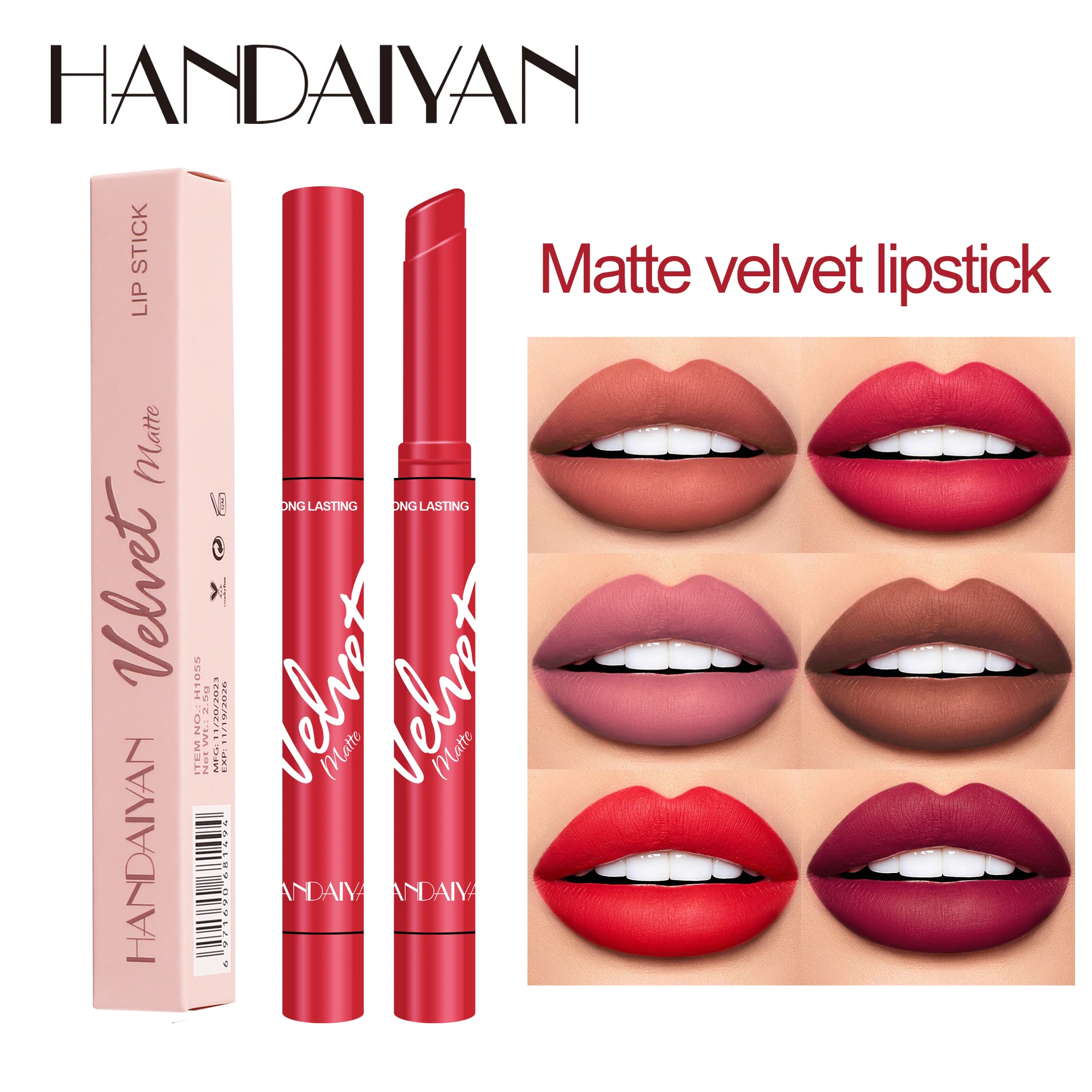 Custom Your Logo 8 Colors Velvet Lipstick Vegan Cruelty-free Long-lasting Wholesale Makeup Lipgloss