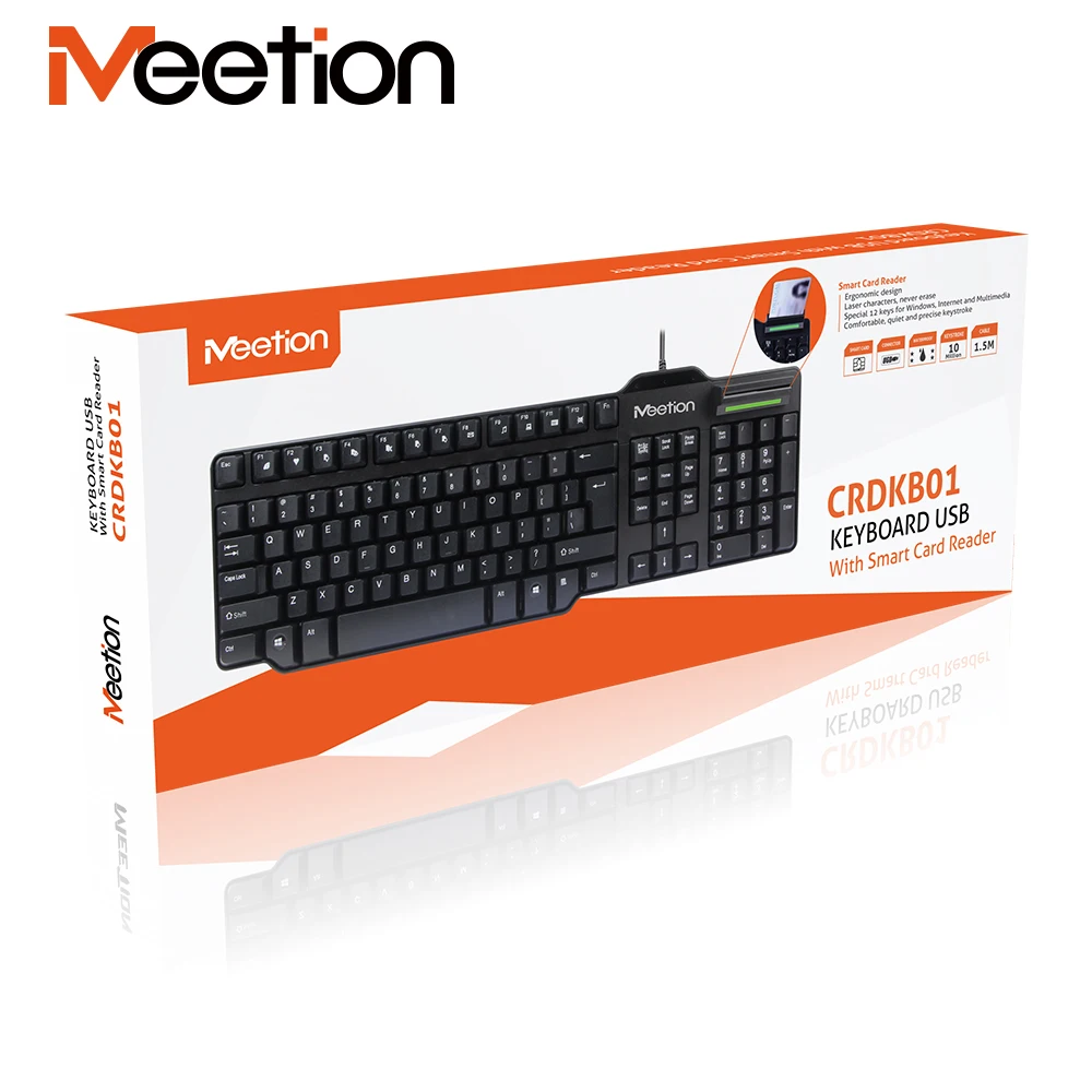 CRDKB01 card keyboard internet kiosk usb card keyboard with smart card reader keyboard