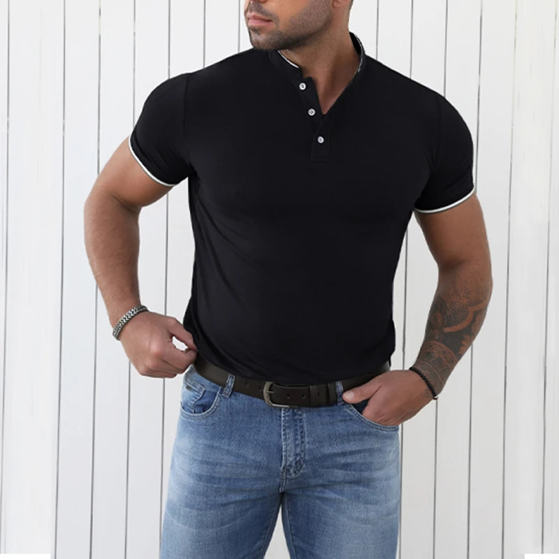Однотонные базовые рубашки для мужчин с логотипом на заказ 2022, Мужская футболка с круглым вырезом и коротким рукавом