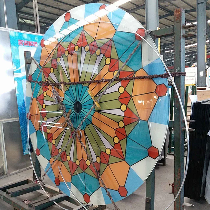 Custom Church Decorative Colored Fusing Stained Crystal Art Glass Kiln Formed Cast Glass For Commercial Building