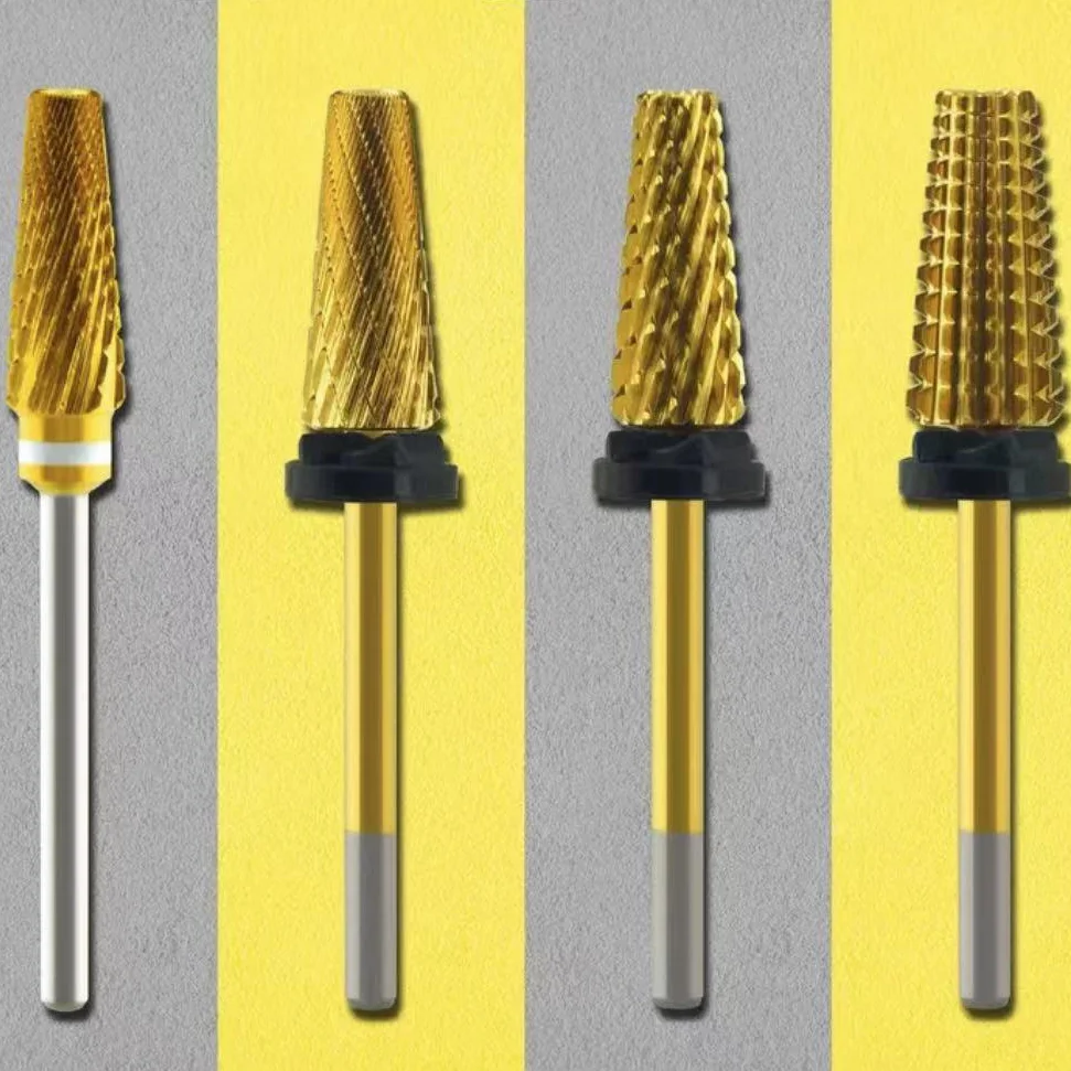 The Latest Design 5 in 1 Combo Tooth Nail Drill Bits PRO Cross-tooth Sharp No Shocking  Professional Nail Tools