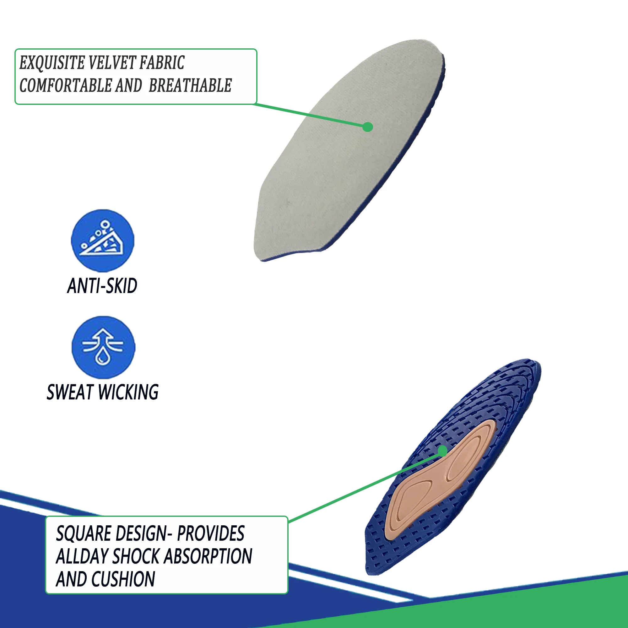 shoe heel pad gel heel pads 3/4 arch support shoe insole