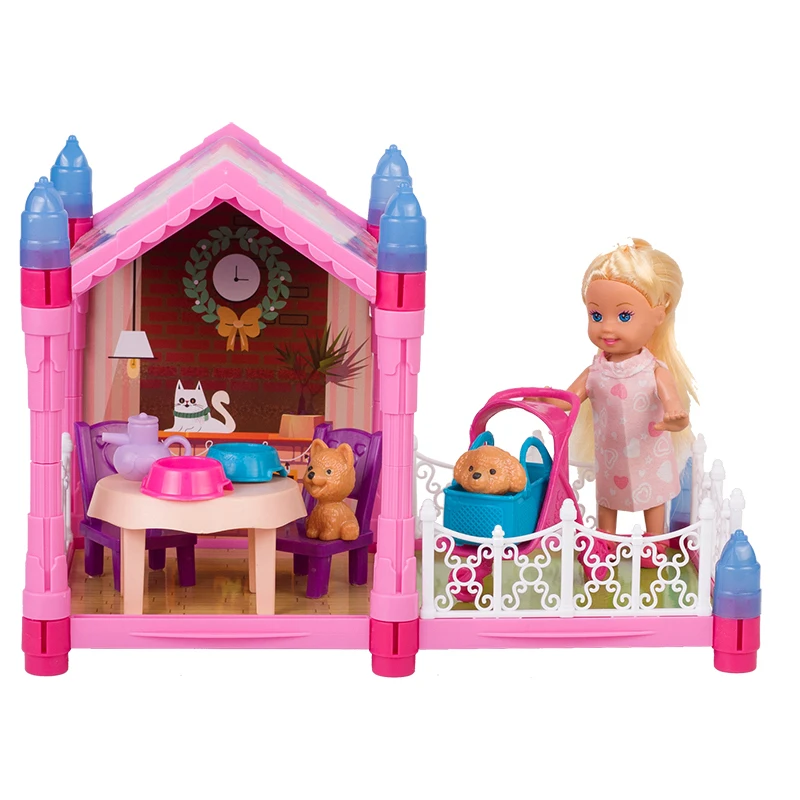 Fashion doll set 4.5inch fashion doll beautiful clothes for girls toy