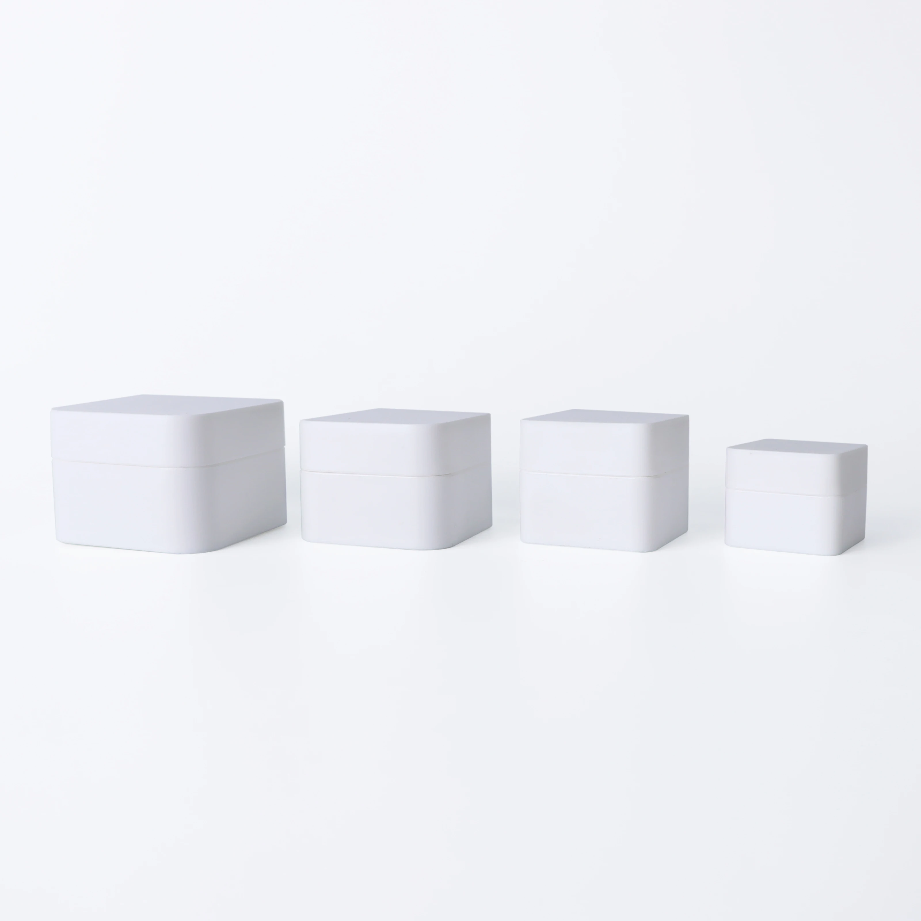 Square double layer PP scrub cream Jar 5g 10g 20g 30g 50g plastic facial mask packaging jar