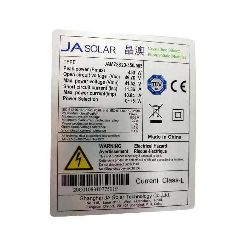 Модели JAM78S30 580W 585W 590W 595W 600W 605W PV модуль моно 11BB JA однофазная солнечная панель