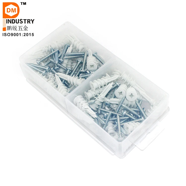 100 шт. пластиковые самосверливающиеся якоря для гипсокартона с