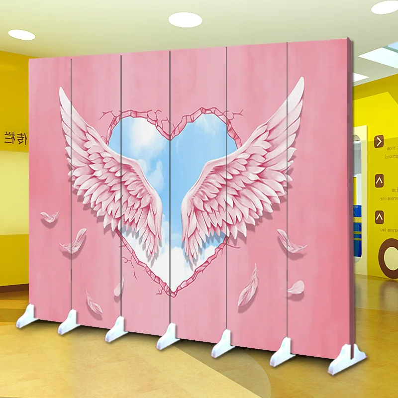 Home Decoration European Modern Simple Folding Mobile Screen Partition Wall