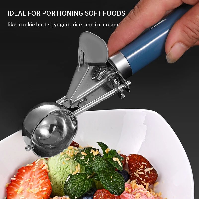 Stainless Steel Trigger Release Ice Cream Dough Scoop Digger Spade Ball Maker  Ice cream Scooper Ice Cream spoon Cookie Scoop