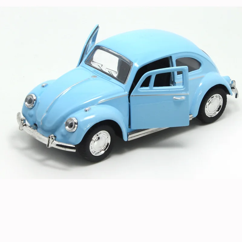 Diecast alloy model car Vintage classic cars alloy car model with sound and light pullback with ATV decorate metal model