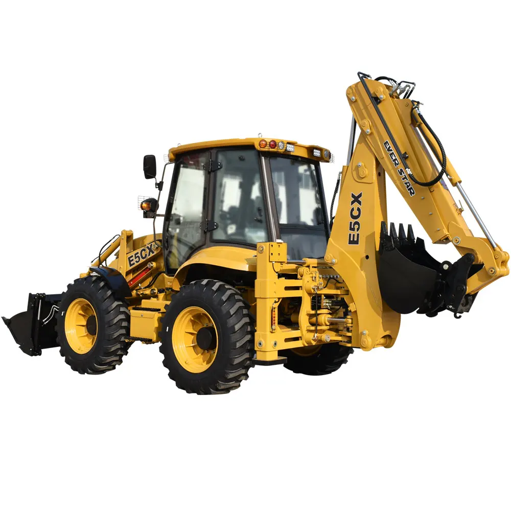 Beautiful Exterior 4x4 Tractor with Loader and Backhoe Excavator,wheel Mini Backhoe Loader Wheel Loader
