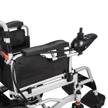 Medical Equipment Steel Material Electric Wheel Chair Folding Wheelchair With Electromagnetic Brake