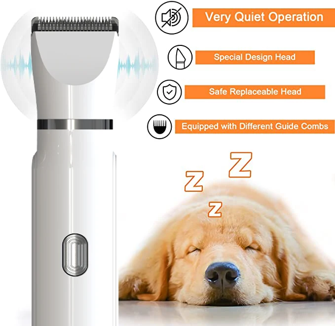 Professional Rechargeable Low Noise Pet Hair Cutting Machine Electric Pet Hair Clippers for Dog Cat