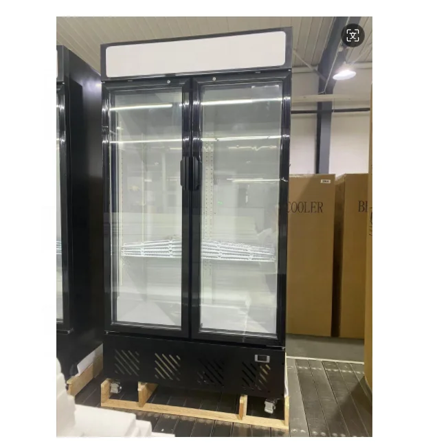 supermarket glass door vertical wine and instant beverage coolers refrigeration equipment display cooler