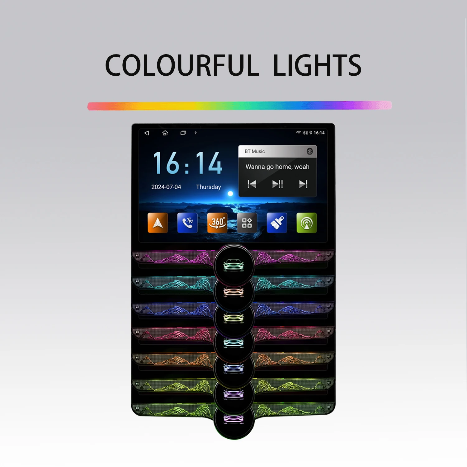 11.5 Inch Android 12  diamond 2k car player Touch Screen DSP android player for car