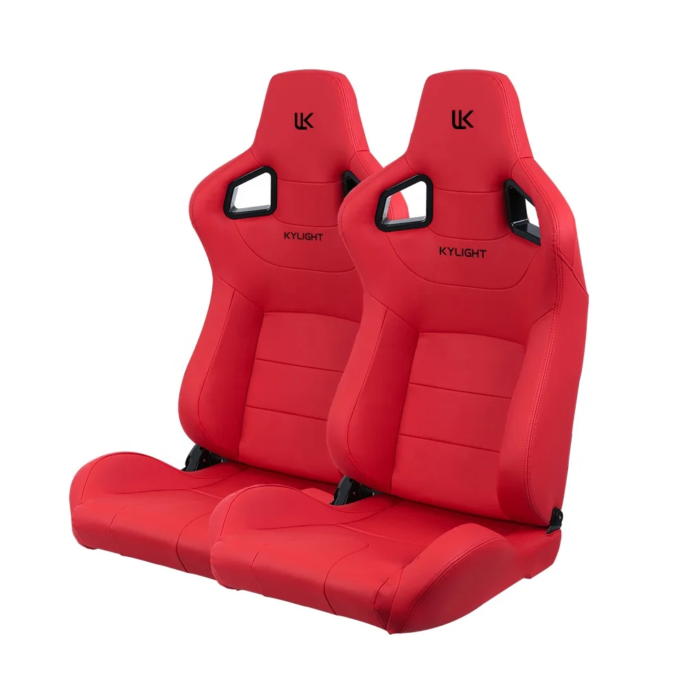 fashionable racing with slider red leather bucket car seat