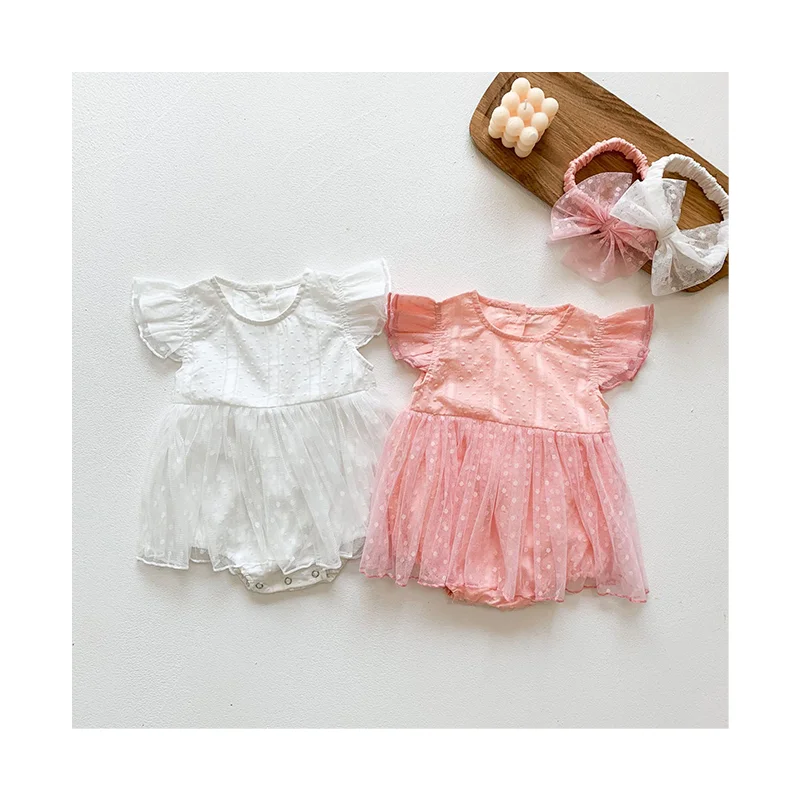 Mesh 2022 Baby Born Infant Girl Clothes Next Manufacturers Lace Romper Skirt Wholesale-newborn-baby-clothes Kids Bodysuit