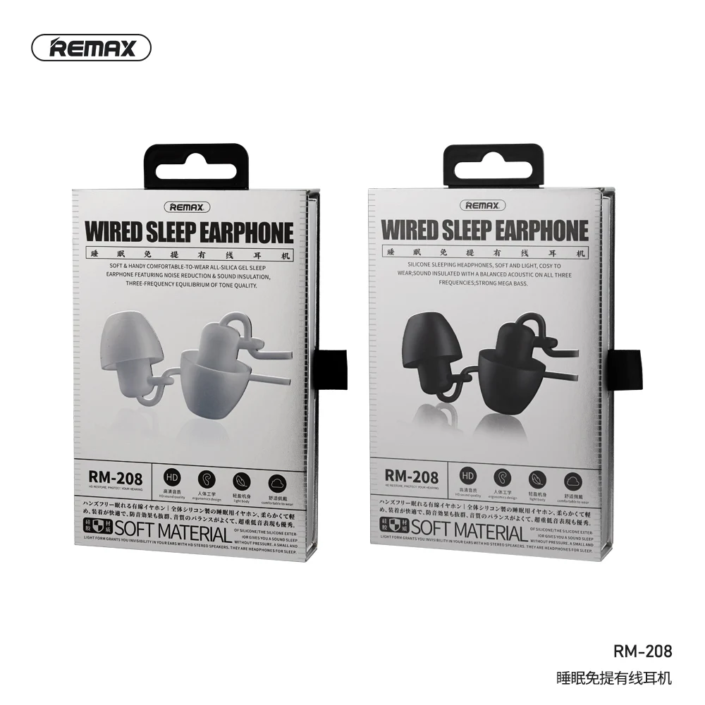 
Remax RM-208 Hi-fi stereo headphones Music Earbuds with Microphone 