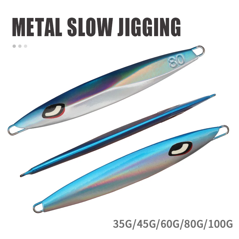 OEM ODM Fast Full Vertical Lead Jigging Lure 100g Good Laser Reflective Artificial Metal for Tuna Salmon Fishing Saltwater Lakes