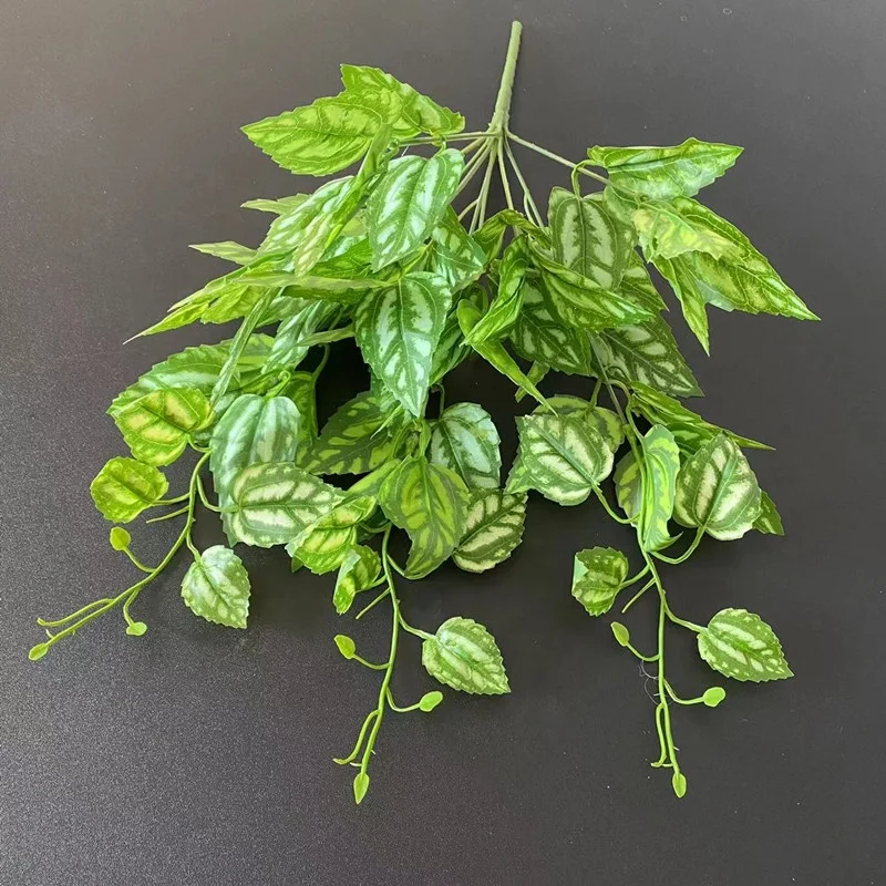 high real artificial dotted green artificial plant bunches for home decorations and wedding decorations