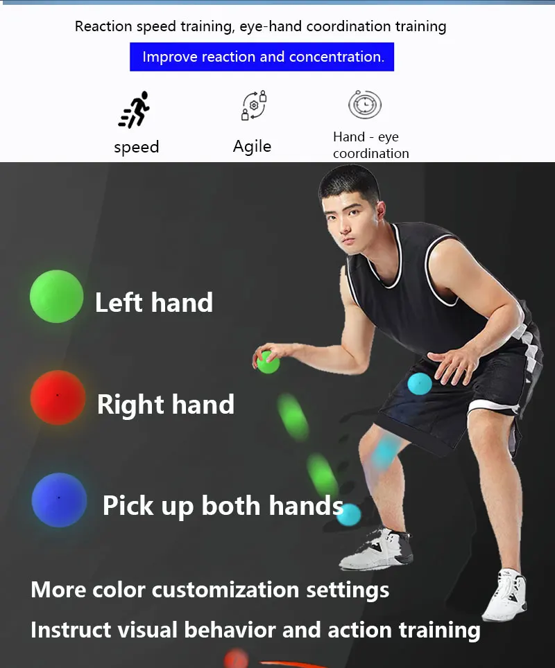 Умный реакционный шарик X-Ball ручной глаз кодонирование гибкость обучение цифровой датчик память скорость