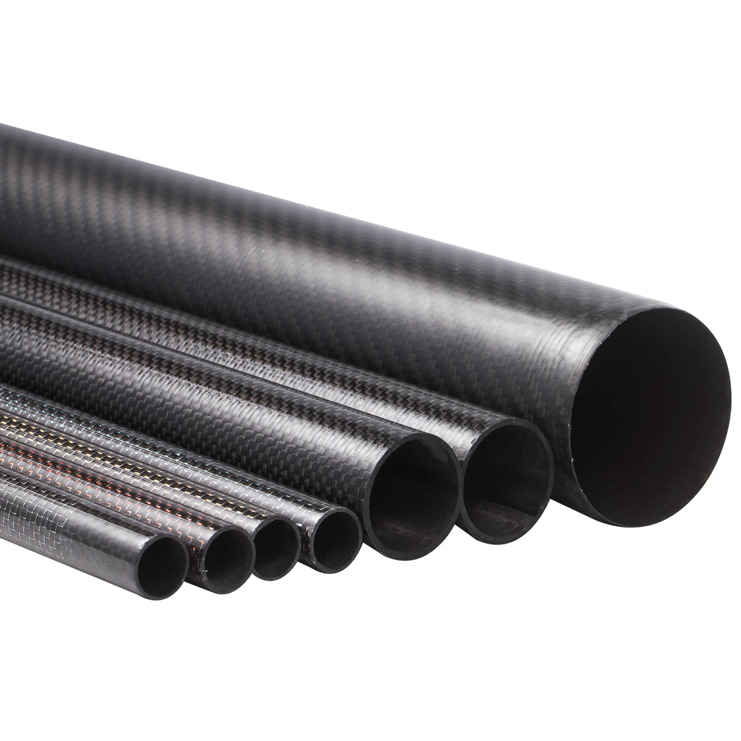 3K Carbon Fiber Tube 12mmx10mmx200mm RC 12mm OD, 10mm ID, 200mm length