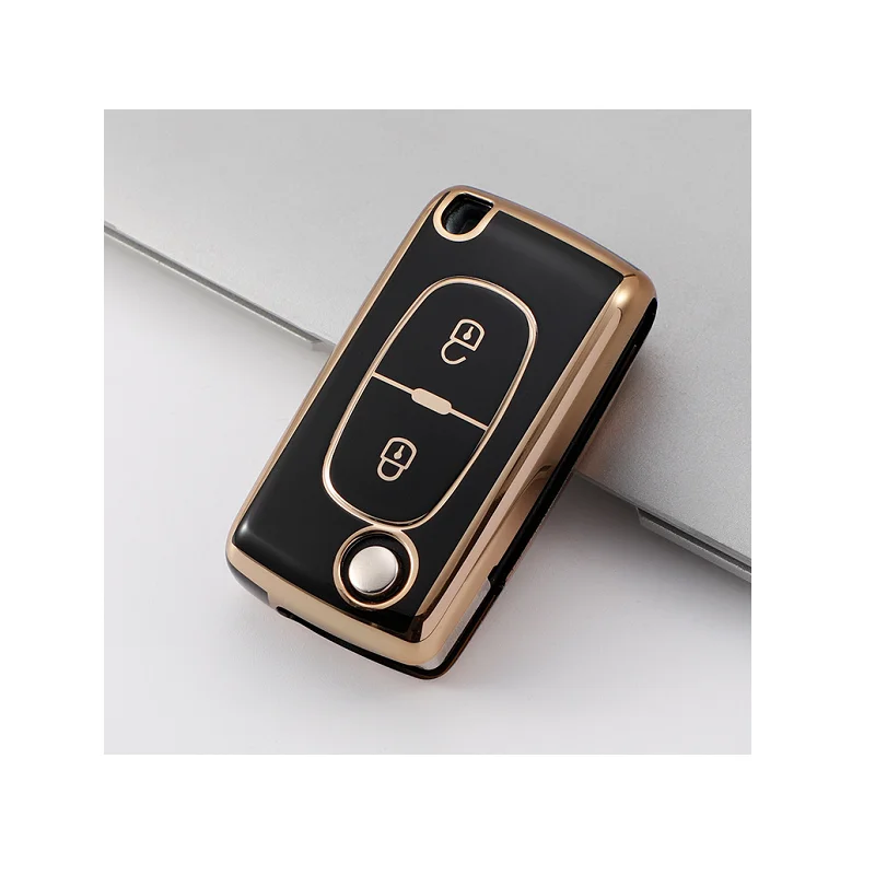 Chaoju  TPU Car Key Case Cover For Peugeot 308sw 407 208 508 408 2018 for Citroen C4 CACTUS C5 C4L Accessories Car Key Holder