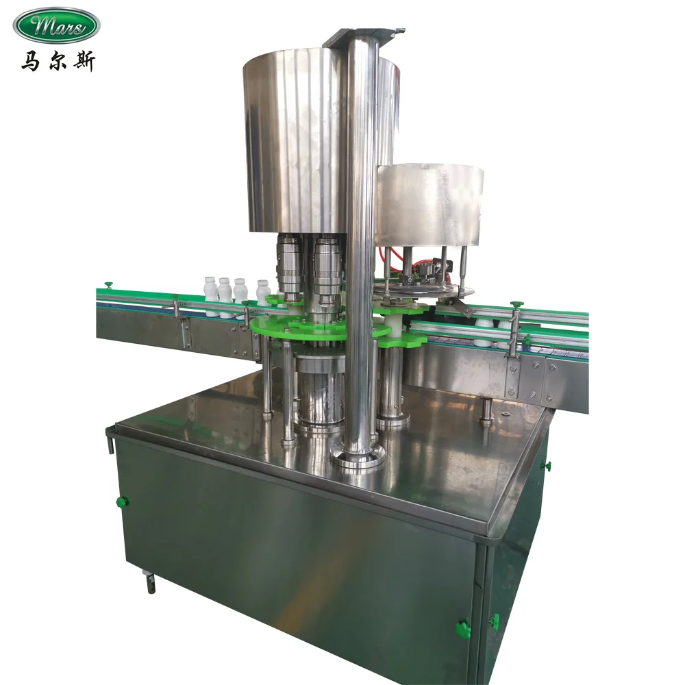 Automatic Electric Glass Bottle Honey 4 6 Station Spindle Pilfer Proof Screw Thread In-line Capping Machine