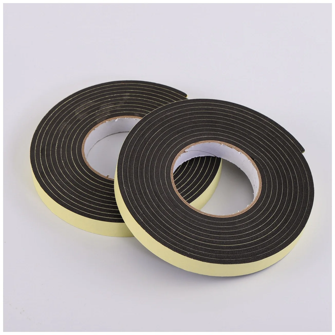 3mm 5mm 10mm 25mm Width White Black Strong Bonding Double Sided Or Single Sided Self Adhesive Pe Eva Foam Seal Tape Roll