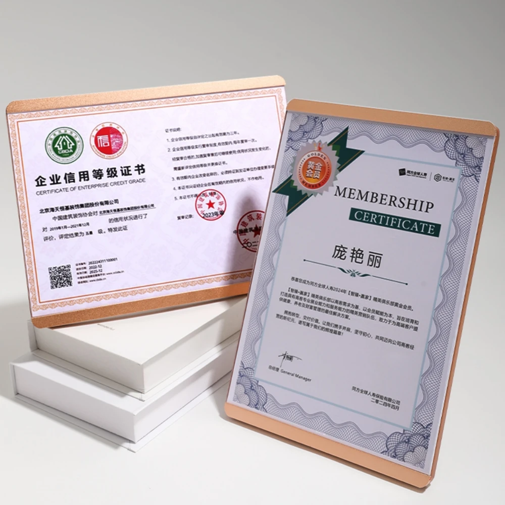 ADL  High-Quality Metal Crystal Glass Plaques Awards Trophy Honor Certificate Display for Business Gifts
