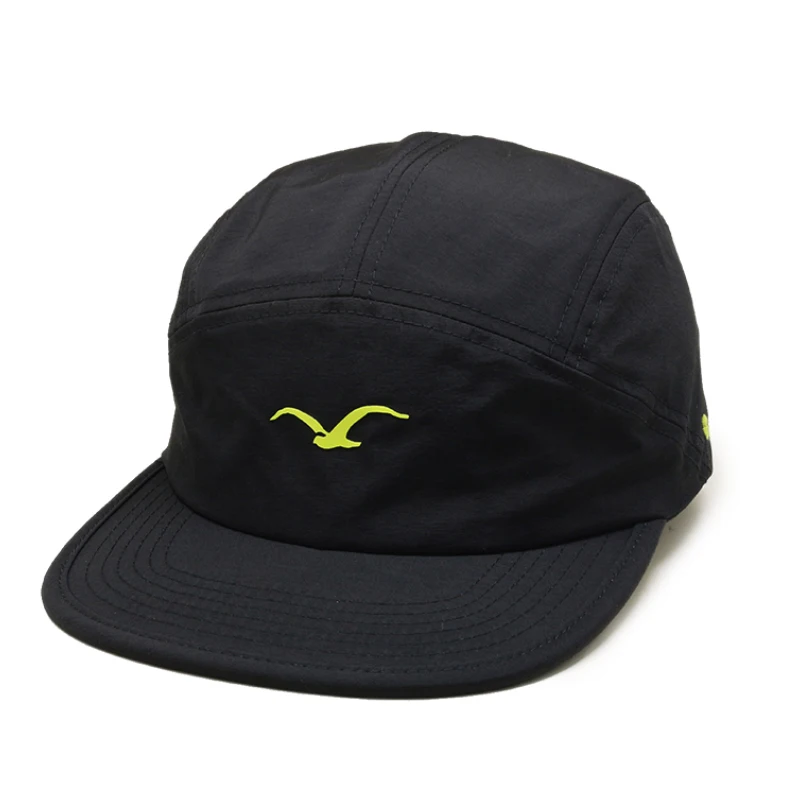 Manufacture Custom Logo Printing Running Hats Nylon 5 Panel Camp Cap