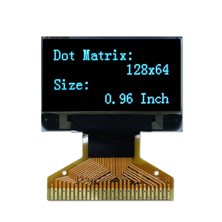 Малый размер 0,96 дюйма OLED дисплей модуль 30 pin синий цвет 128x64 oled экран