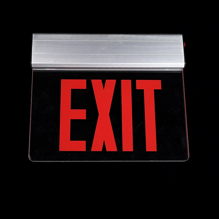 120v/277vac Dual Voltage Operation Transparent Double-sided Emergency Led Exit Light Emergency Exit Sign Light